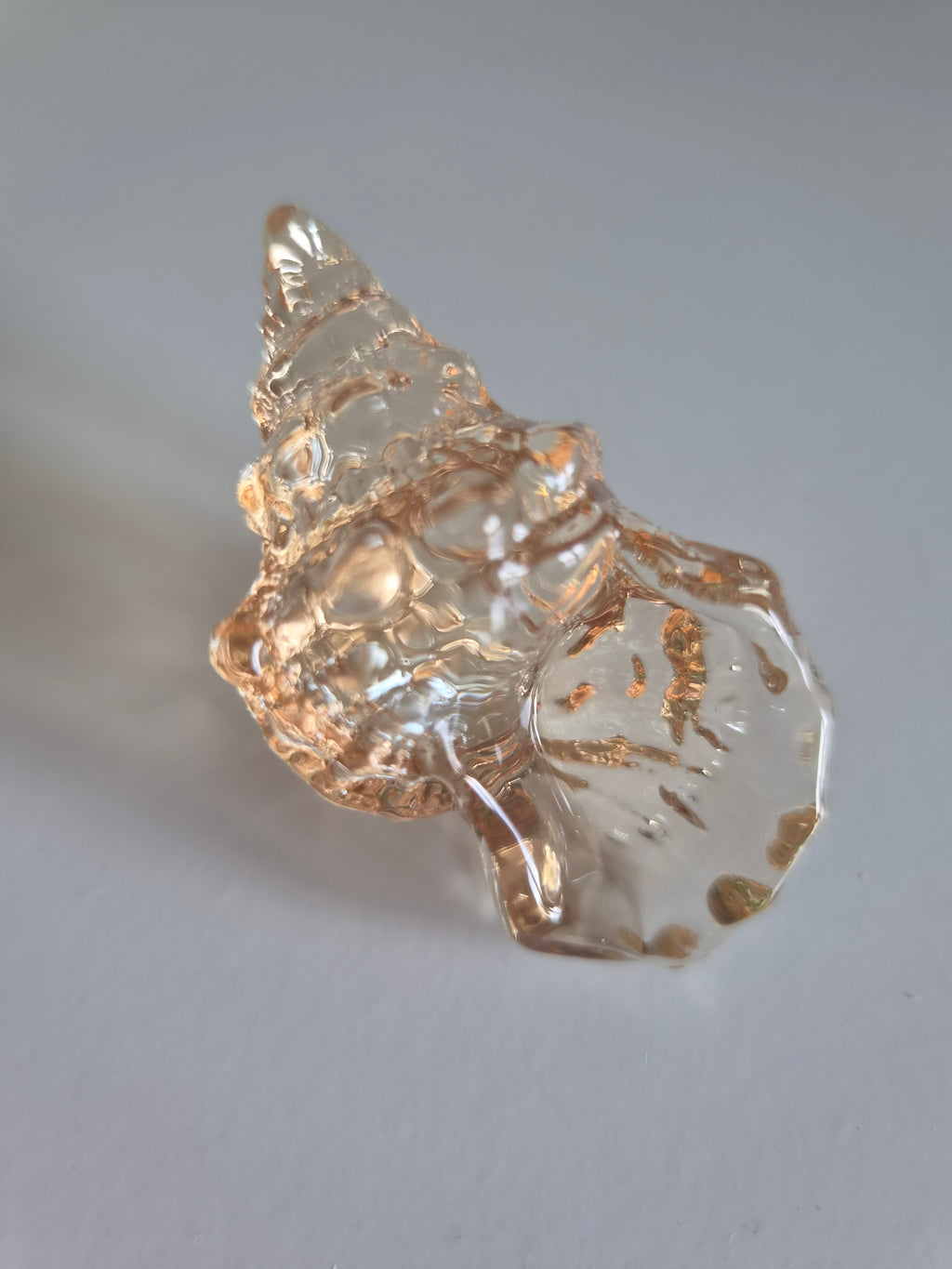Glass Seashell Ornament - Coastal Home Decor Yellow