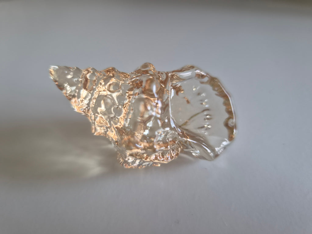 Glass Seashell Ornament - Coastal Home Decor Yellow
