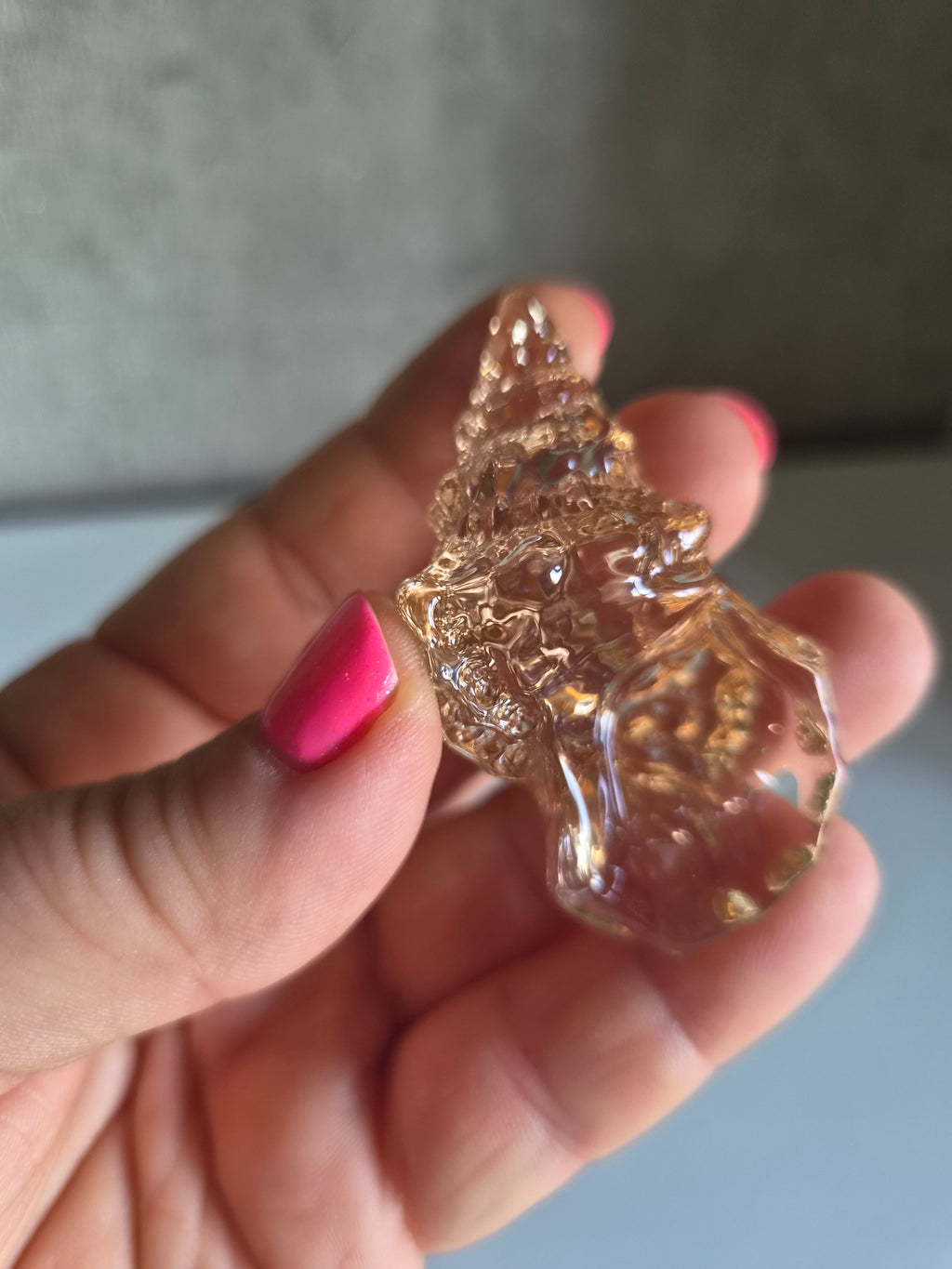 Glass Seashell Ornament - Coastal Home Decor Yellow