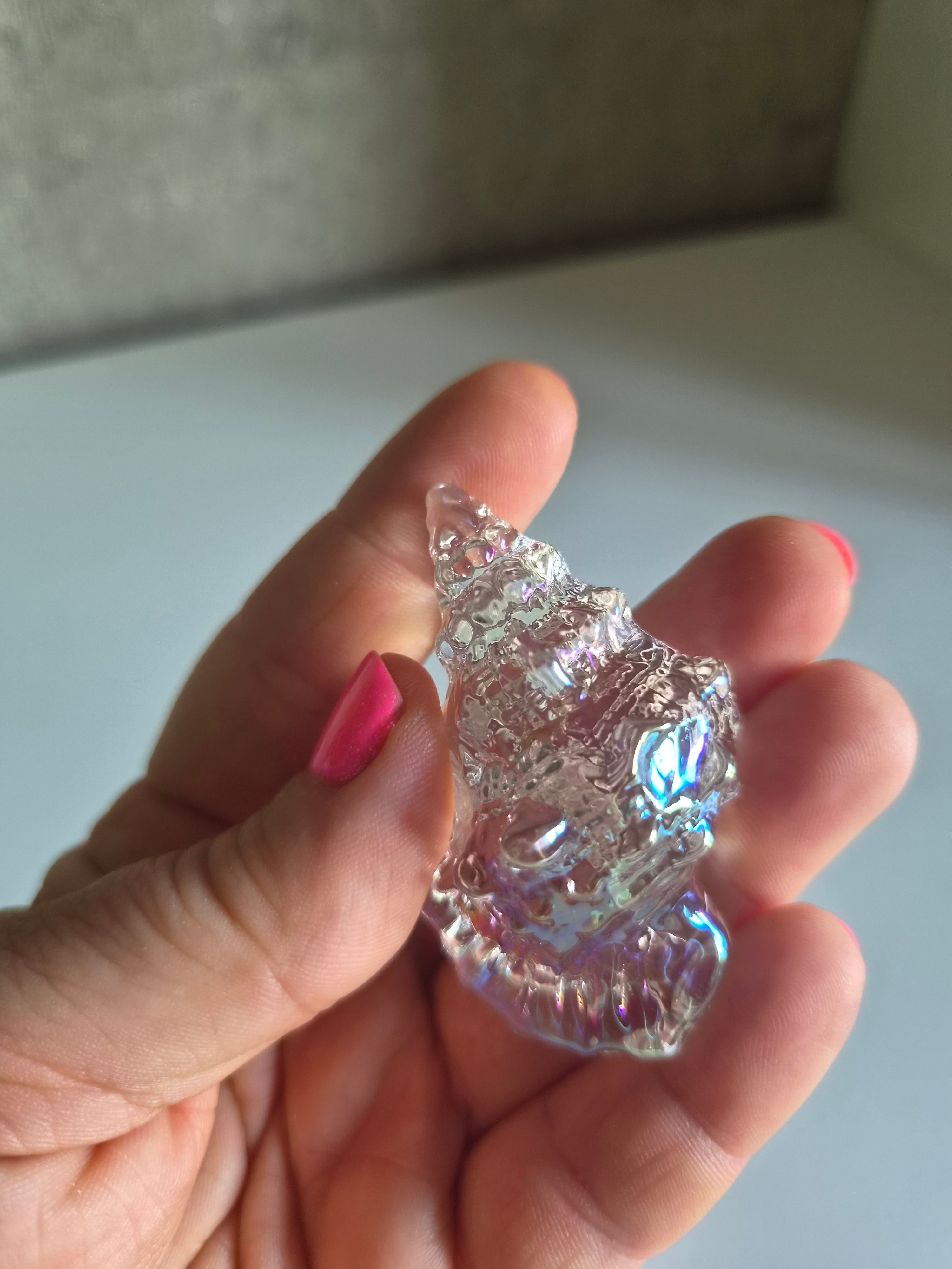 Glass Seashell Ornament - Coastal Home Decor Clear