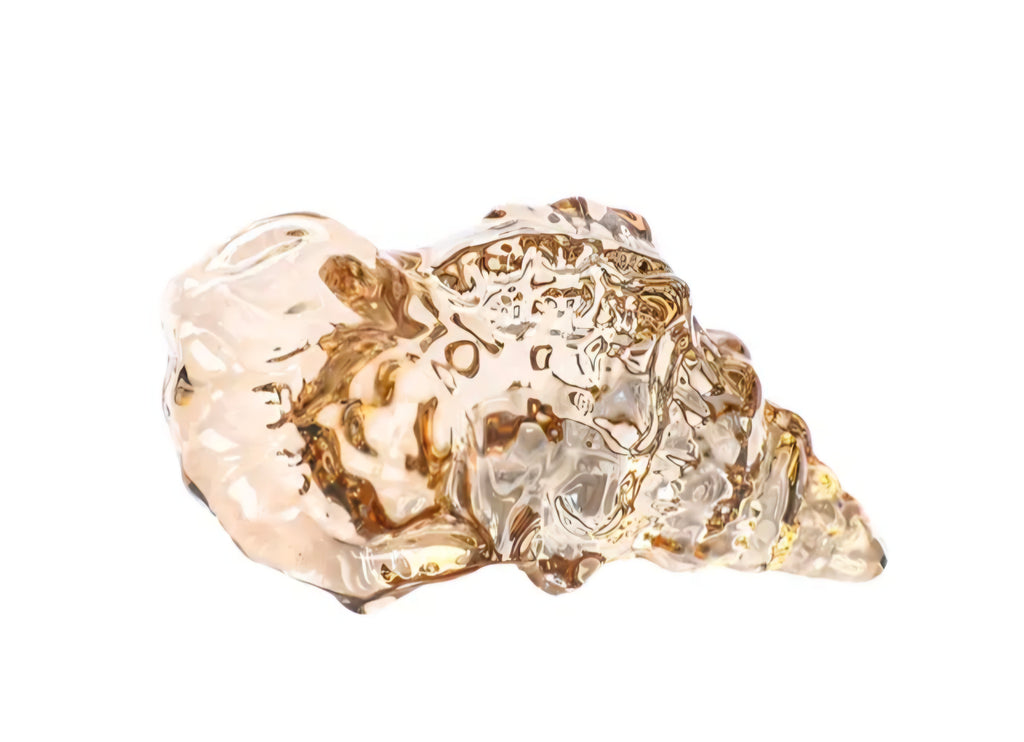 Glass Seashell Ornament - Coastal Home Decor Yellow